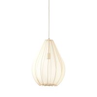 Hanglamp textiel - ITELA zand - Ø38x52,5 cm - Light & Living