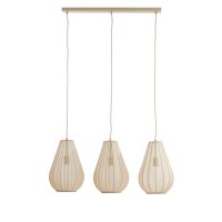 Hanglamp textiel - ITALA zand - 3 lichtpunten - Light & Living