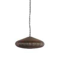 Hanglamp metaal - BAHOTO mat donker bruin - Ø40x18 cm  - Light & Living