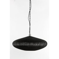 Hanglamp metaal - BAHOTO mat zwart - Ø60x23 cm - Light & Living