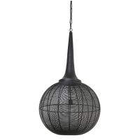 Hanglamp metaal - ADRIENNE zwart - Ø57x112 cm - Light & Living
