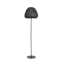 Vloerlamp metaal - FINOU mat zwart - Brass chic Ø43x162 cm - Light & Living