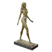 Bronzen beeld - naakte vrouw - sculptuur - 47,1 cm hoog