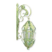 Lantaarn - klassieke decoratie - groen - 93 cm hoog