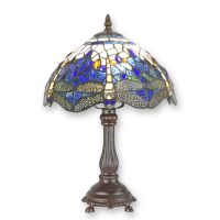 Tafellamp - Tiffany - blauw paars