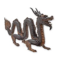 Brons beeld - Chinese draak - sculptuur - 40 cm hoog