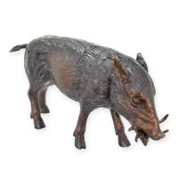 Brons beeld - wilde beer - sculptuur - 15.7 cm hoog