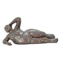 Brons beeld - naakte vrouw - modern - sculptuur - 33 cm hoog