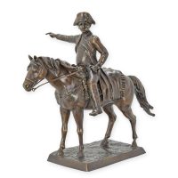 Brons beeld - Napoleon op paard - sculptuur - 48 cm hoog