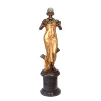 brons beeld - vrouw - Art nouveau - sculptuur