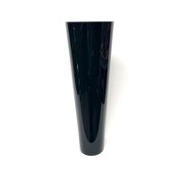 Design vaas Conic - Fidrio BLACK - glas, mondgeblazen bloemenvaas - diameter 22.5 cm hoogte 70 cm