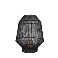 Tafellamp metaal - VITORA mat zwart - Ø30x38 cm - Light & Living