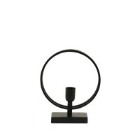 Tafellamp metaal - RUDRA mat zwart - 25x10x30 cm - Light & Living
