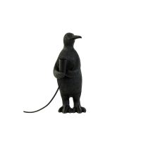 Tafellamp - PENGUIN mat zwart - dierenlamp - 34 cm hoog - Light & Living