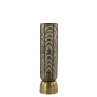 Tafellamp metaal - LEZUZA antiek brons - Ø13,5x49,5 cm - Light & Living