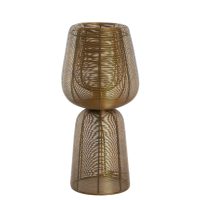 Tafellamp metaal - ABOSO antiek brons - Ø24x54 cm - Light & Living