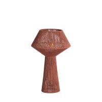 Tafellamp jute - FUGIA steenrood - Ø30x47 cm - Light & Living