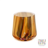 Design vaas Dolomites - Fidrio ZENITH - glas, mondgeblazen bloemenvaas - diameter 8.5 cm hoogte 11 cm