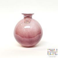 Design Vaas Bolvase With Neck - Fidrio LILA LUSTER - glas, mondgeblazen bloemenvaas - diameter 19 cm