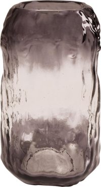 Vaas - Glazen vaas - Rocky grijs - Hakbijl Glass - H22 D13