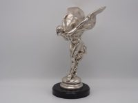 Brons beeld - Spirit of Ecstasy - zilver verguld - Bronzartes - 35 cm hoog