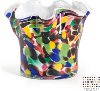Design vaas Wave mini - Fidrio CANDY - glas, mondgeblazen - hoogte 12 cm