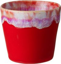 Costa Nova - servies - lungo kop - Grespresso rood - aardewerk - H 7,5 cm