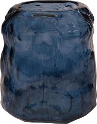 Vaas - Glazen vaas - Rocky blauw - Hakbijl Glass - H17 D15