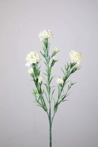 Kunstbloem - Roos - Rosa centifolia - topkwaliteit decoratie - 2 stuks - zijden bloem - Wit - 60 cm hoog