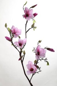 Magnolia - zijden bloem - 1 stuk - lila en roze - topkwaliteit - 115cm