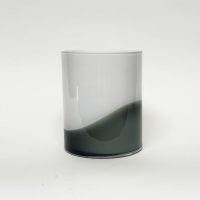 Design vaas Cilinder - Fidrio OPAL - glas, mondgeblazen bloemenvaas - diameter 16.5 cm hoogte 20 cm