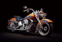 120 x 80 cm - glasschilderij - Harley Davidson motor - schilderij fotokunst - foto print op glas