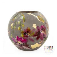 Design vaas Devine - Fidrio HANDPAINTED - glas, mondgeblazen bloemenvaas - diameter 25 cm