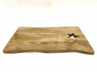 Snijplank - mango hout - ster plank - 40x23 cm
