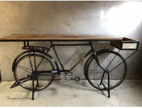 Retro tafel - fietstafel - 190x40x97 cm - retro - handgemaakt - hout
