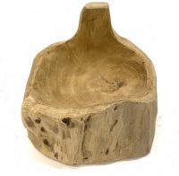 Decoratieve dienblad - teak houten bol - 15 cm