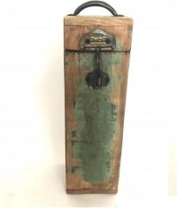 Opberg - wijnbox hout - gerecycled - 12x10x41 cm