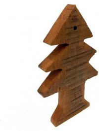 Decoratief beeld - Kerstboom - oud hout - 20x15 cm