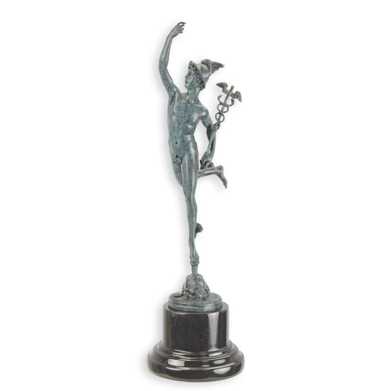 Bronzen beeld - Mercury - sculptuur - 43 cm hoog