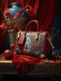 60 x 80 cm - glasschilderij - fashion tas Louis Vuitton - geloof - schilderij fotokunst - foto print op glas