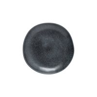 Costa nova - Livia - ontbijtbord mat zwart - set van 6 - 21 cm rond