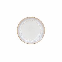 Casafina Costa Nova - Taormina - ontbijtbord - wit met gouden rand - set van 6 - 21.6 cm rond