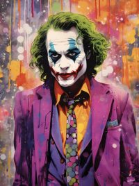60 x 80 cm - glasschilderij - de Joker - schilderij fotokunst - foto print op glas