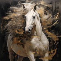 glasschilderij
  paard 