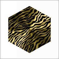 500 etiketten - hexagon goud/zwart zebra - envelop sticker - sluitzegel sticker