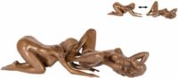 Bronzen beeld - Naakt stel seks - Erotisch sculptuur - 5,5 cm hoog