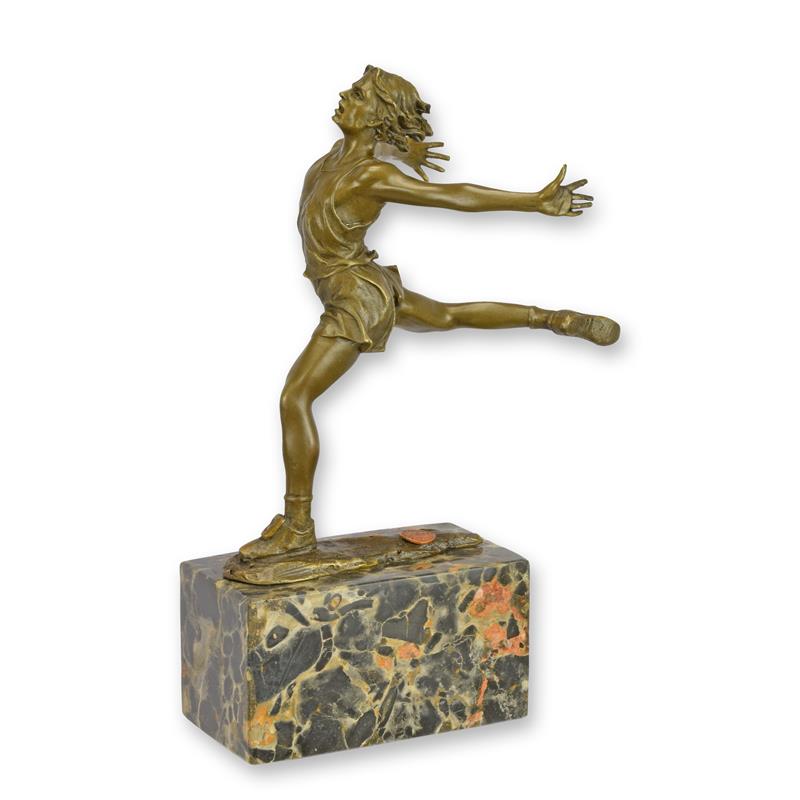 Bronzen beeld - "The finish" - sculptuur - 27,6 cm hoog