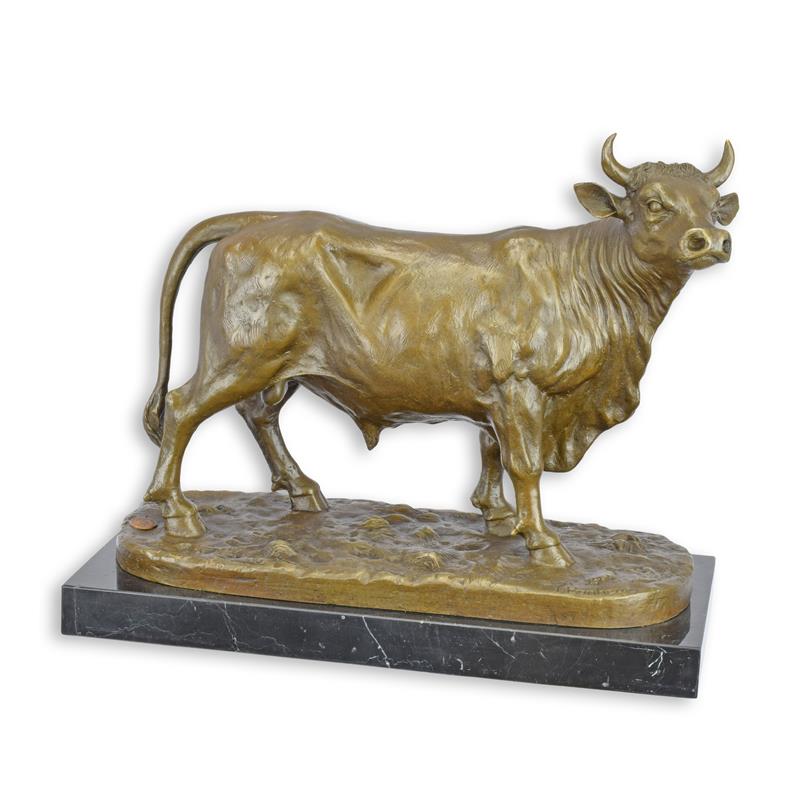 Bronzen beeld - Stier - sculptuur - 28,3 cm hoog