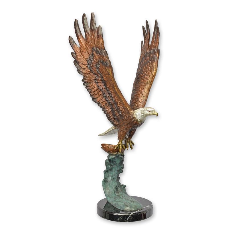Bronzen beeld - Vliegende adelaar - sculptuur - 94,5 cm hoog