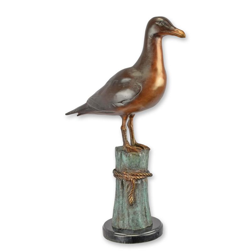 Bronzen beeld - Zeemeeuw - sculptuur - 53,1 cm hoog